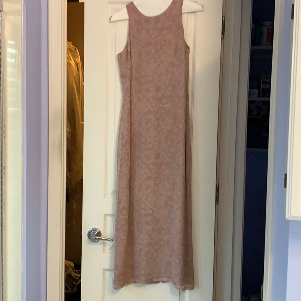 Pink fitted long dress